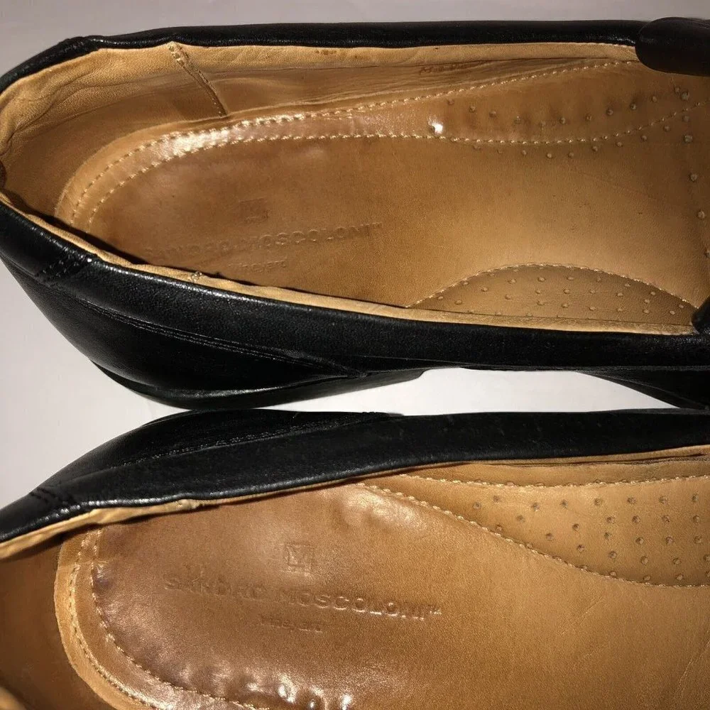 Sandro Moscoloni Vineyard Black Tassel Wingtips Loafers Size 8 EUR 41